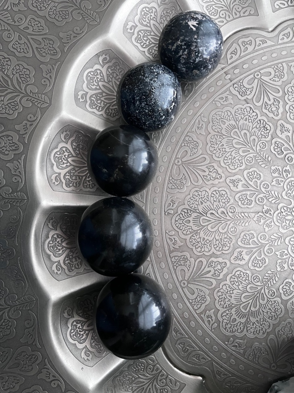 Black tourmaline sphere